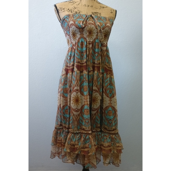 Lapis Dresses & Skirts - Lapis Sheer Tiered Celestial Sun Dress / Skirt